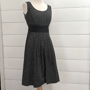 Black and white polkadot dress